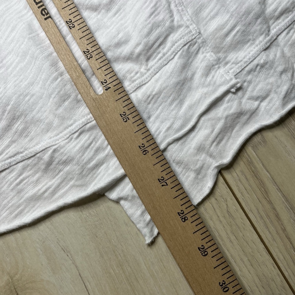 WILT Women's Asymmetrical Long Sleeve Pullover Cotton Top White Size Small USA - Picture 12 of 13